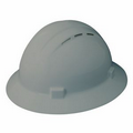 Americana Vent Full Brim Hard Hat w/ 4 Point Nylon Slide Lock - Gray